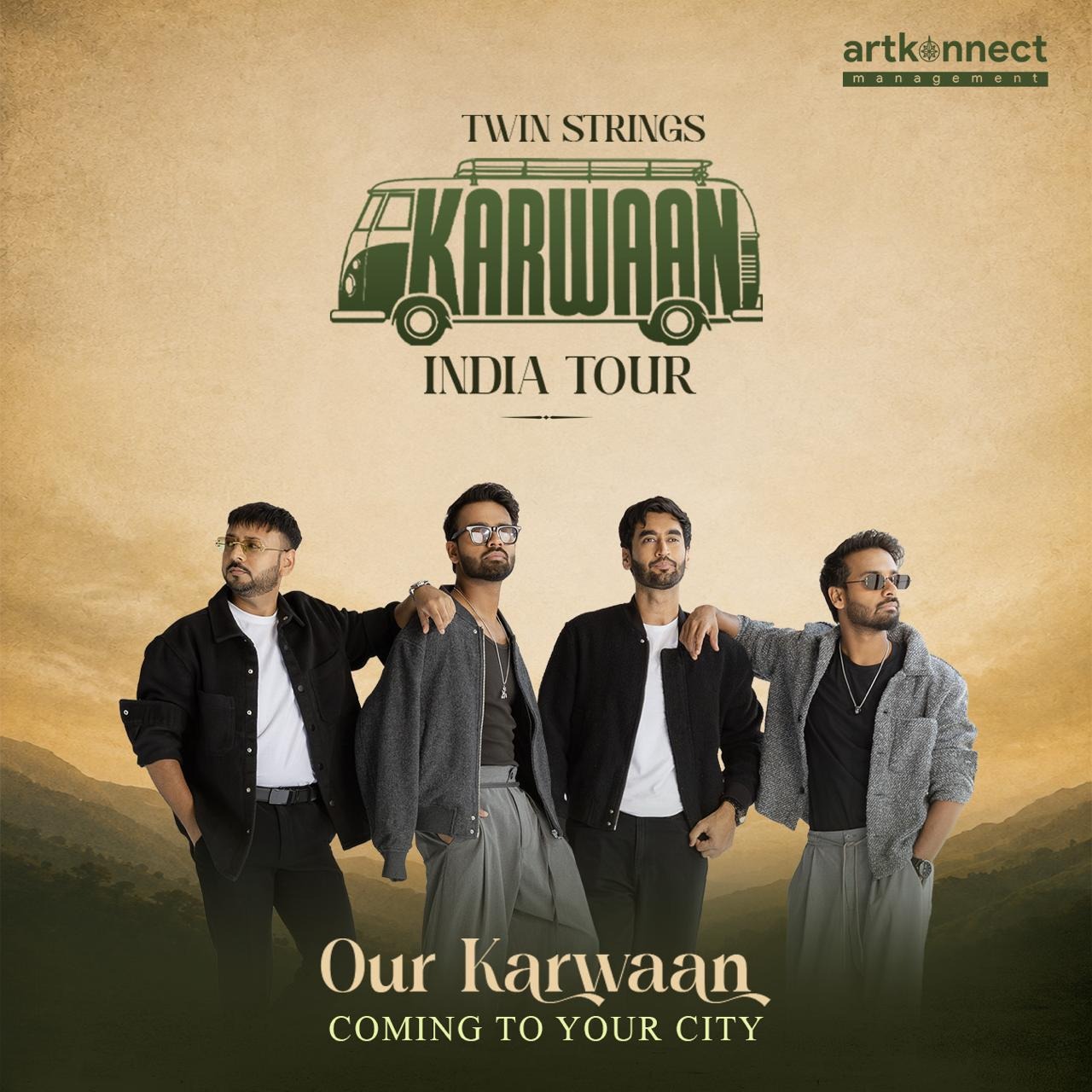 Twin Strings Karwaan India Tour 2026. Tour artwork